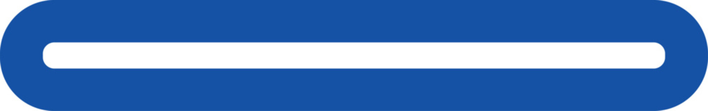 Modern button with rounded edges and a rectangular cutout in the middle