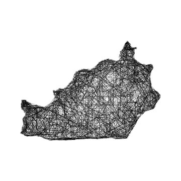 Sketch Semnan outline map design