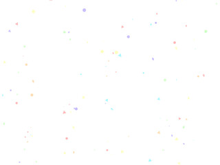 Obraz premium Colorful Geometric Confetti Scattered Shapes Abstract Background