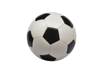 Fototapeta premium White and black soccer ball isolated sports isolated on a transparent background