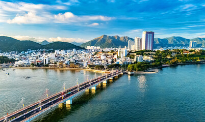 Obraz premium View of the city of Nha Trang, Khanh Hoa province, Vietnam