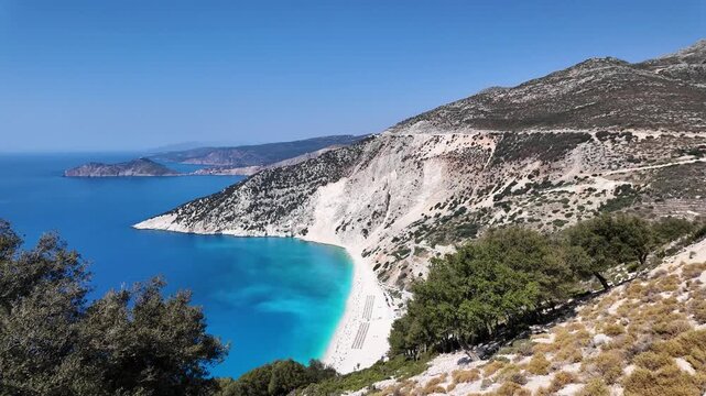 Amazing view of Myrtos Beach, Cephalonia, Ionian Islands, Greece