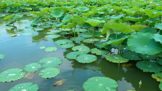 green water lily