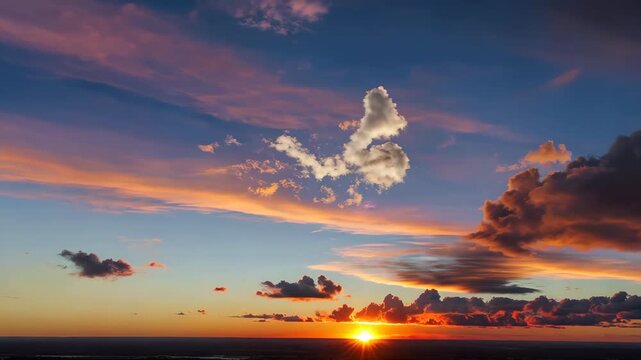 Beautiful sunset sky