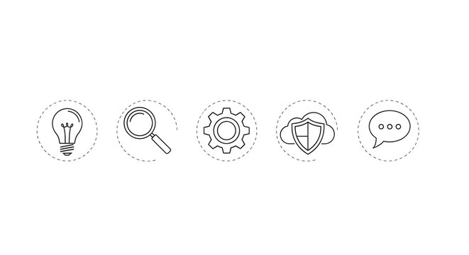 minimalist icon combo set for business and creative design