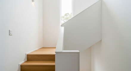 Fototapeta premium A Modern Staircase with a Window