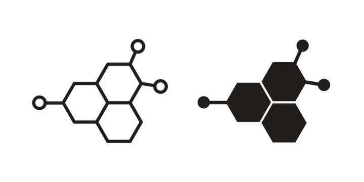 Hormones icon silhouette. Editable stroke. Line vector illustration design