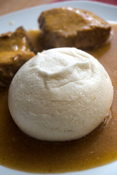 Pampuchy, in Polish cuisine, a type of large dumplings made from yeast dough and steamed.
