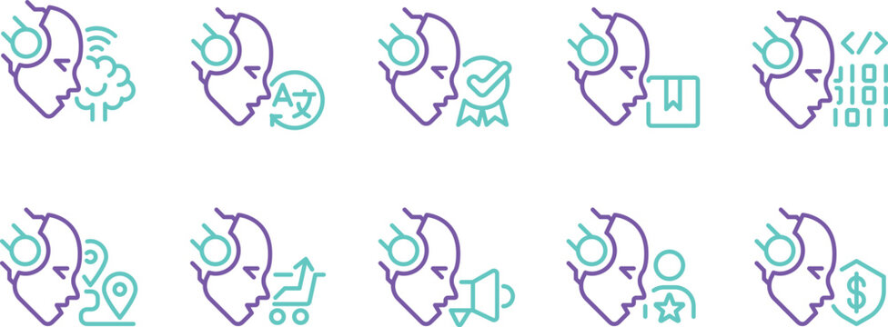 Emotional and behavioral reactions depicted through minimalist face icons