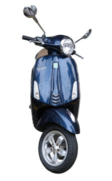 Freigestelltes parkierter Piaggio Vespa Motorrad Roller, Front Ansicht im PNG Format, Z&uuml;rich 29 M&auml;rz 2026