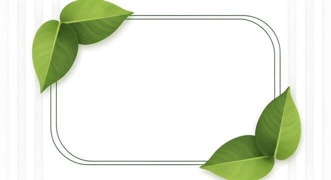 Earth day green leaves eco friendly border design concept