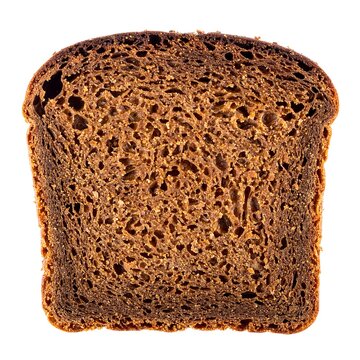 Dark Rye Bread Slice - A Rustic and Nutritious Grain Delight.