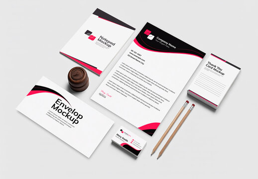 Professional Office Stationery Mockup
