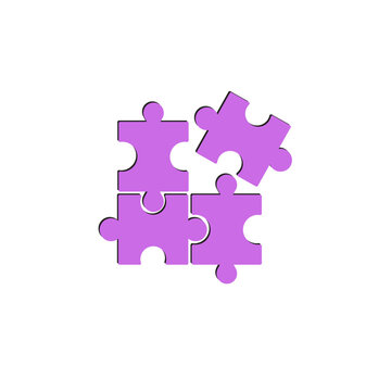 Puzzle Pieces Icon Problem Solving Strategy and Logic Concept