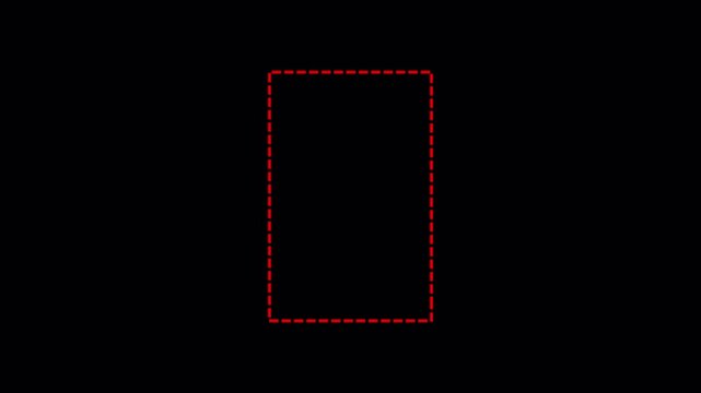 line dot frame animated dotted frame animation for statistics with modern frame Rectangular doodle scribble element motion graphic in 4K video with alpha channel in transparent background