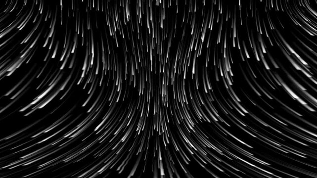 Digital stream lines upward motion loop. Abstract trendy design seamless 4K video background. grid infinite space. Perspective wireframe.