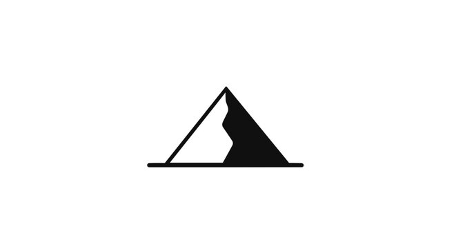 Pyramid with Sphinx Silhouette Icon.