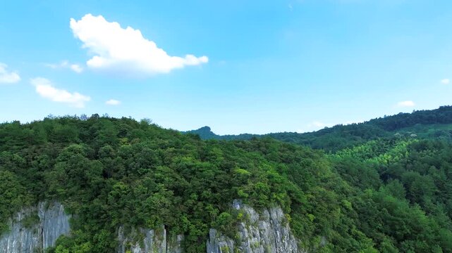 Shibi Mountain Southern Anhui Mountain View Beautiful View 4k Aerial