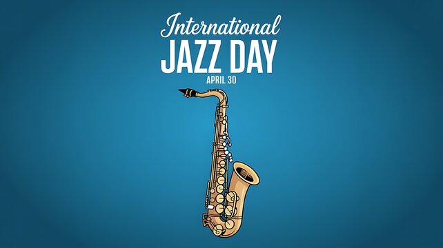 A vibrant graphic illustration celebrating international jazz day on the thirtieth of april date.