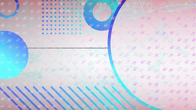 Animation of moving shapes over triangles