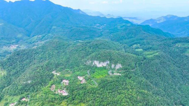 Shibi Mountain Southern Anhui Mountain View Beautiful View 4k Aerial