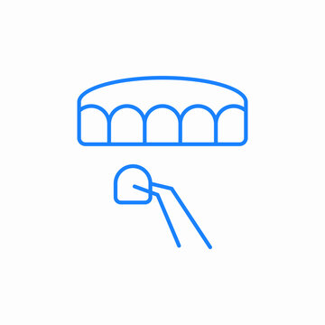 jaw with teeth and tooth icon sign vector