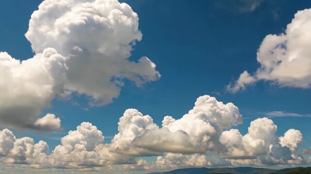 Blue sky and white clouds natural scenery