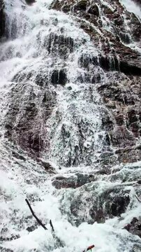 Holy Three Springs Waterfalls and Pilgrimage Site in Trafoi South Tyrol Italy 4K