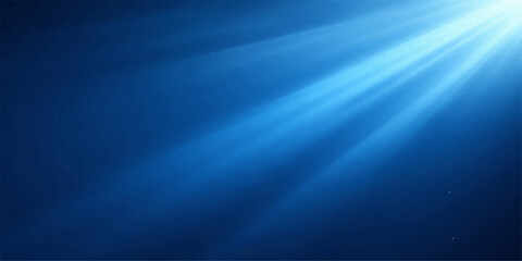 Fototapeta premium Bright sunlight rays beam through blue ocean water in a seamless motion background design for a serene underwater sea wallpaper illustration
