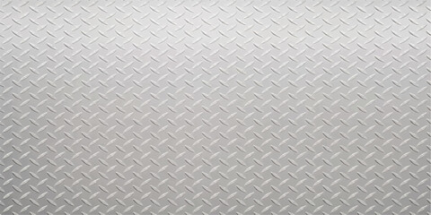 Fototapeta premium A seamless geometric diamond plate metal texture background features a gray vector pattern on a textured square tile surface for industrial wallpaper and vintage art decor