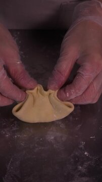 We prepare traditional dumplings with stuffing