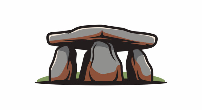 Ancient stone structure with a flat top resting on three upright stones