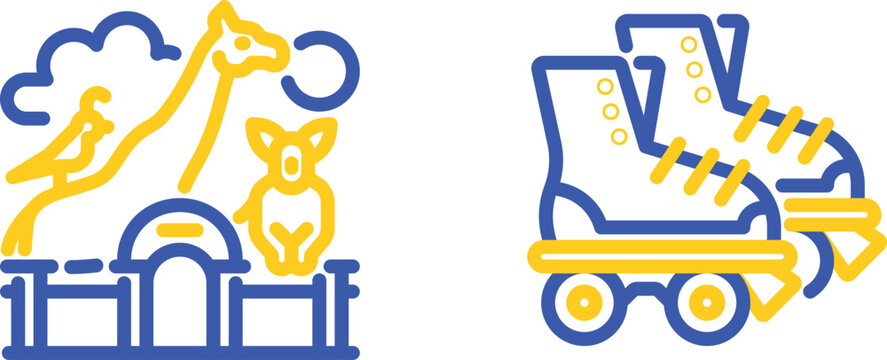 Whimsical illustrations of a roller coaster and mining cart filled with gold