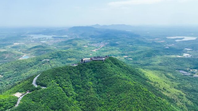 Maoshan Scenic Area Zhenjiang Mountain View Beautiful View 4k Aerial