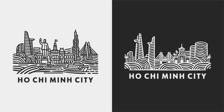 Ho Chi Minh City Vietnam Skyline Landmark Art