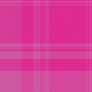 Intricate fabric texture plaid, minimalist pattern tartan vector. Amazing textile background check seamless in pink and barbie pink colors.
