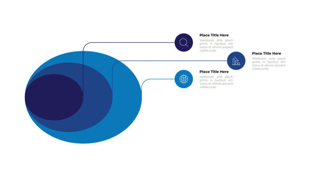 Three Layered Onion Diagram Infographic Template Design