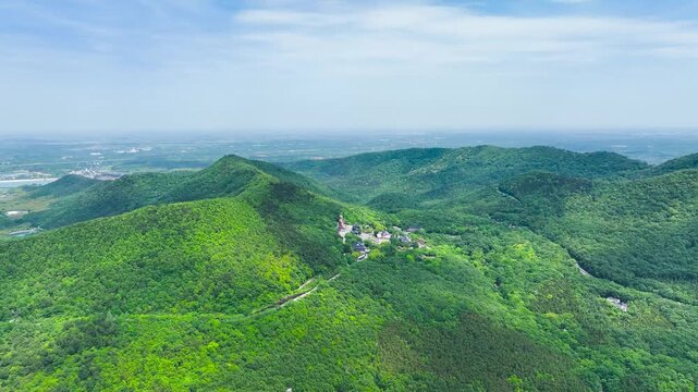 Maoshan Scenic Area Zhenjiang Mountain View Beautiful View 4k Aerial