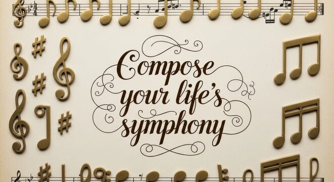 Compose Your Life's Symphony Motivational Message