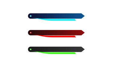 Fototapeta premium Colorful arrow pointers with different colors and styles for design elements isolated on transparent background