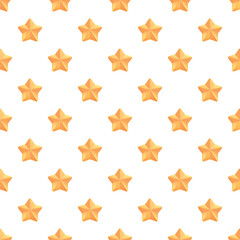 Obraz premium Repeating gold stars forming a seamless background pattern on white