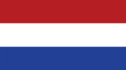 Dutch flag with red, white, and blue horizontal stripes design © THANKYOU