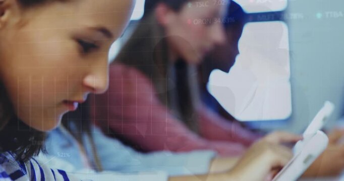 Animation of graphs over diverse pupils using tablets