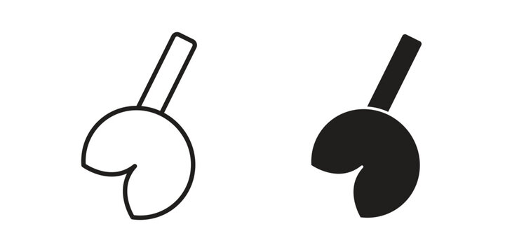 Fortune cookie icon set, logo vector eps10