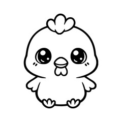 Fototapeta premium Animal Outline Coloring Book Illustration