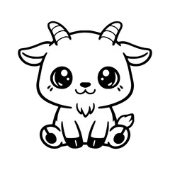 Fototapeta premium Animal Outline Coloring Book Illustration