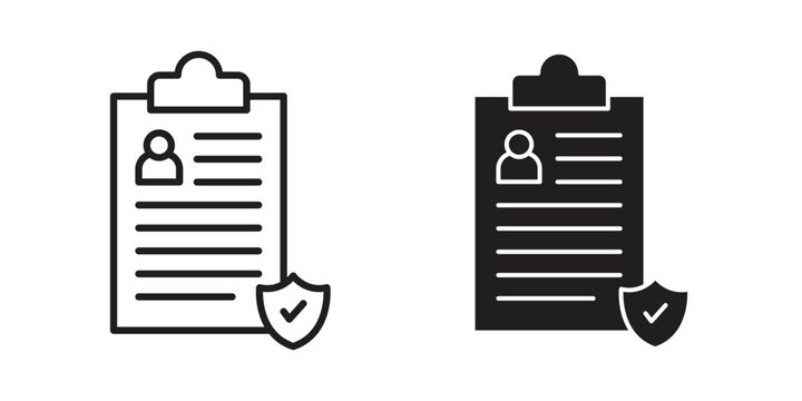 Insurance policy icon set, logo vector eps10