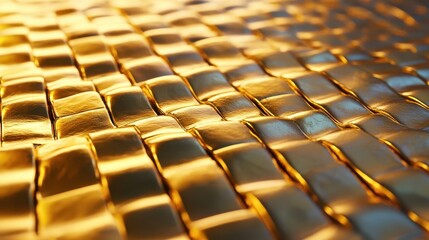Fototapeta premium Abstract Golden Woven Texture Representing Luxury Finance and Investment Trends