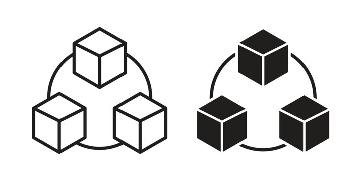 Modules icon set, logo vector eps10