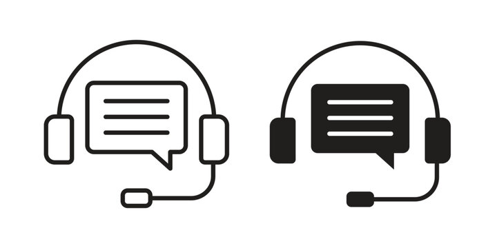 Online support icon set, logo vector eps10
